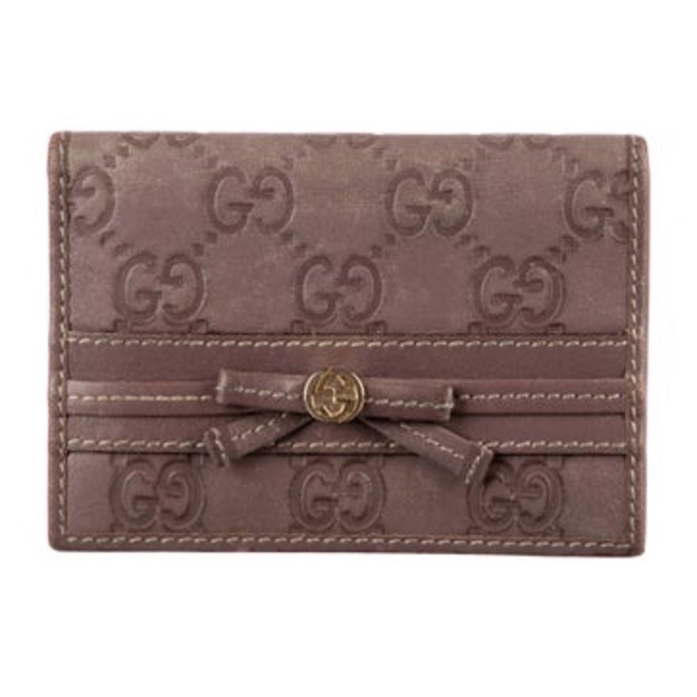 GUCCI - Bow Card Holder GG Signature Bifold Wallet